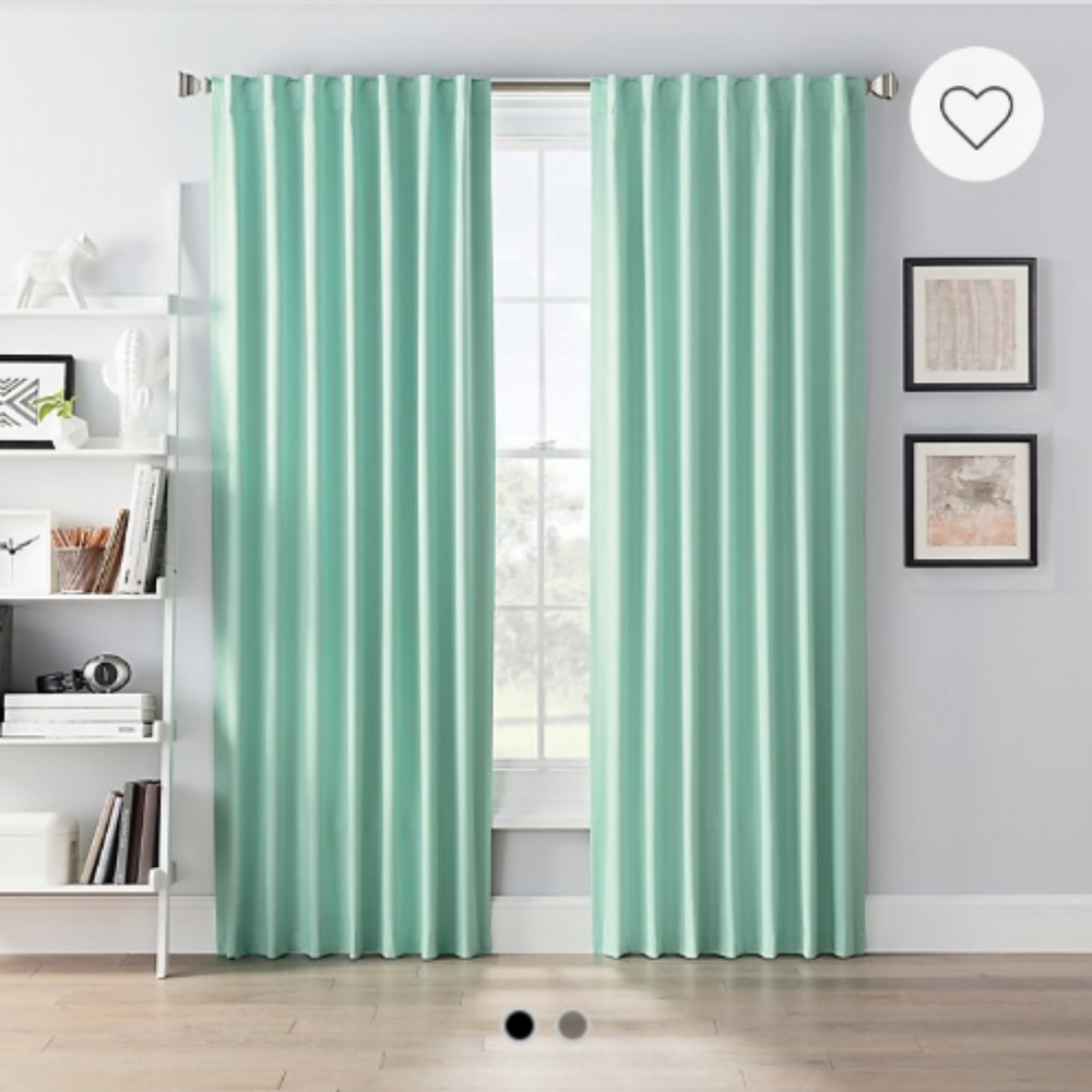 Brook green 95" long drapes
